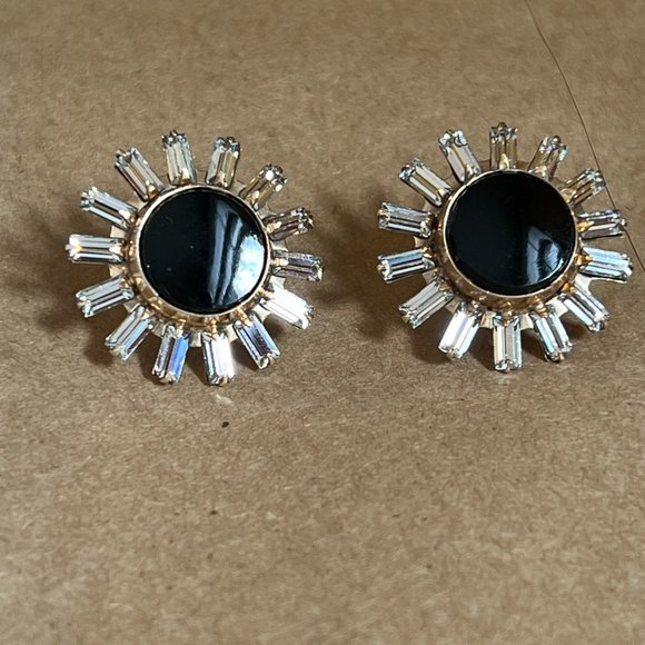 Vintage 1980s YSL Yves Saint Laurent Opal Screw Back 12K Gold filled Earrings